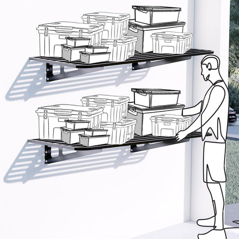 ZoffyFabrizio lifetime warranty backs these durable garage shelves.