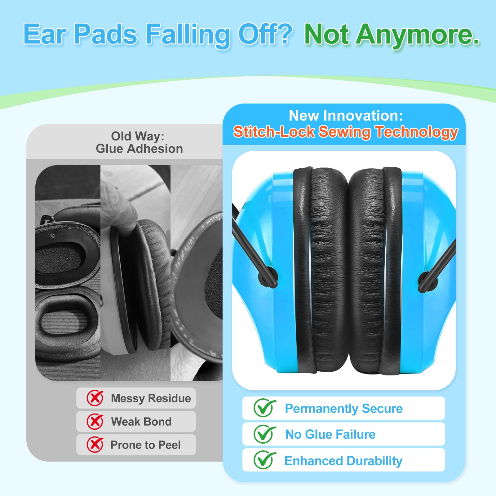 ZOHAN kids ear protection adjustable headband provides a secure, comfortable fit
