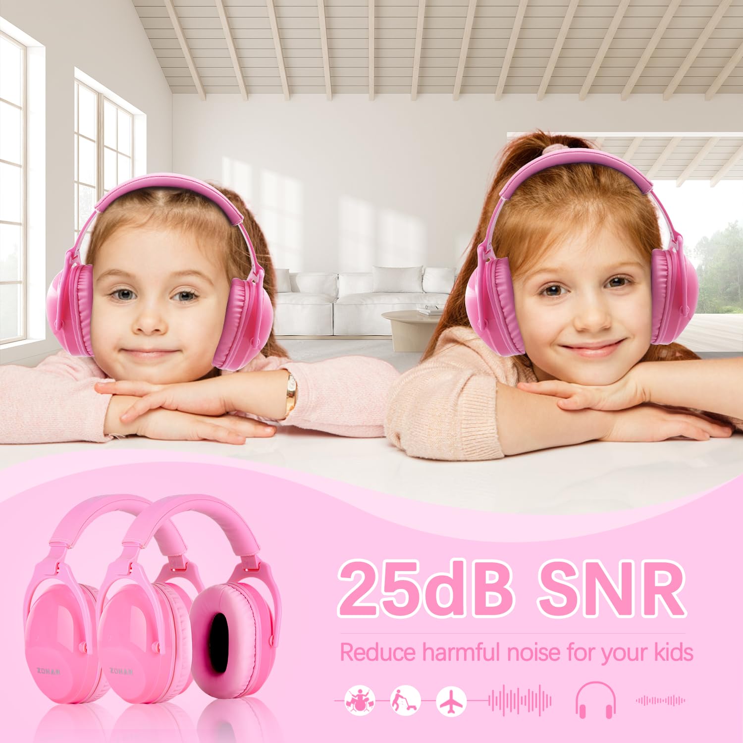 ZOHAN Kids Ear Protection protects during fireworks with reduced noise