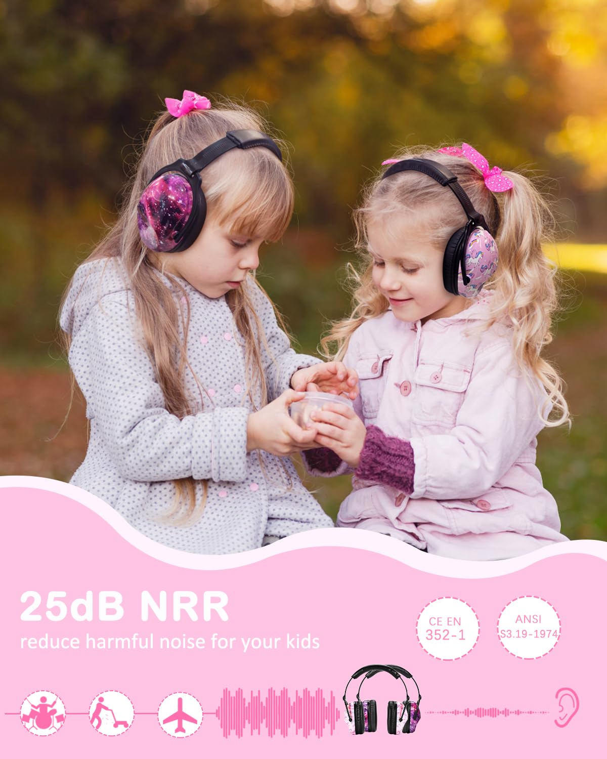 ZOHAN soft earcups offer all-day comfort for noisy outings.