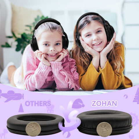 ZOHAN thicker-earpads provide long-lasting comfort for little ears.