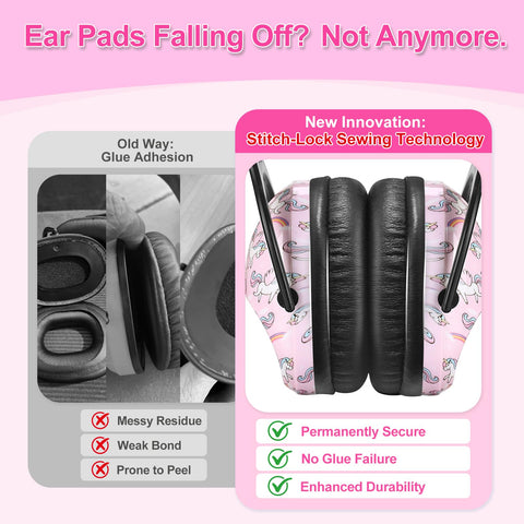 ZOHAN Kids Ear Protection Unicorn pattern earmuffs deliver fun styling with reliable noise reduction.