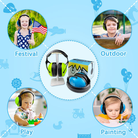 ZOHAN kids ear protection includes yellow drawstring bags for easy storage