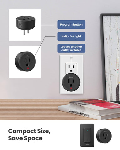 Zoiinet remote with 300-ft range to control appliances through walls.