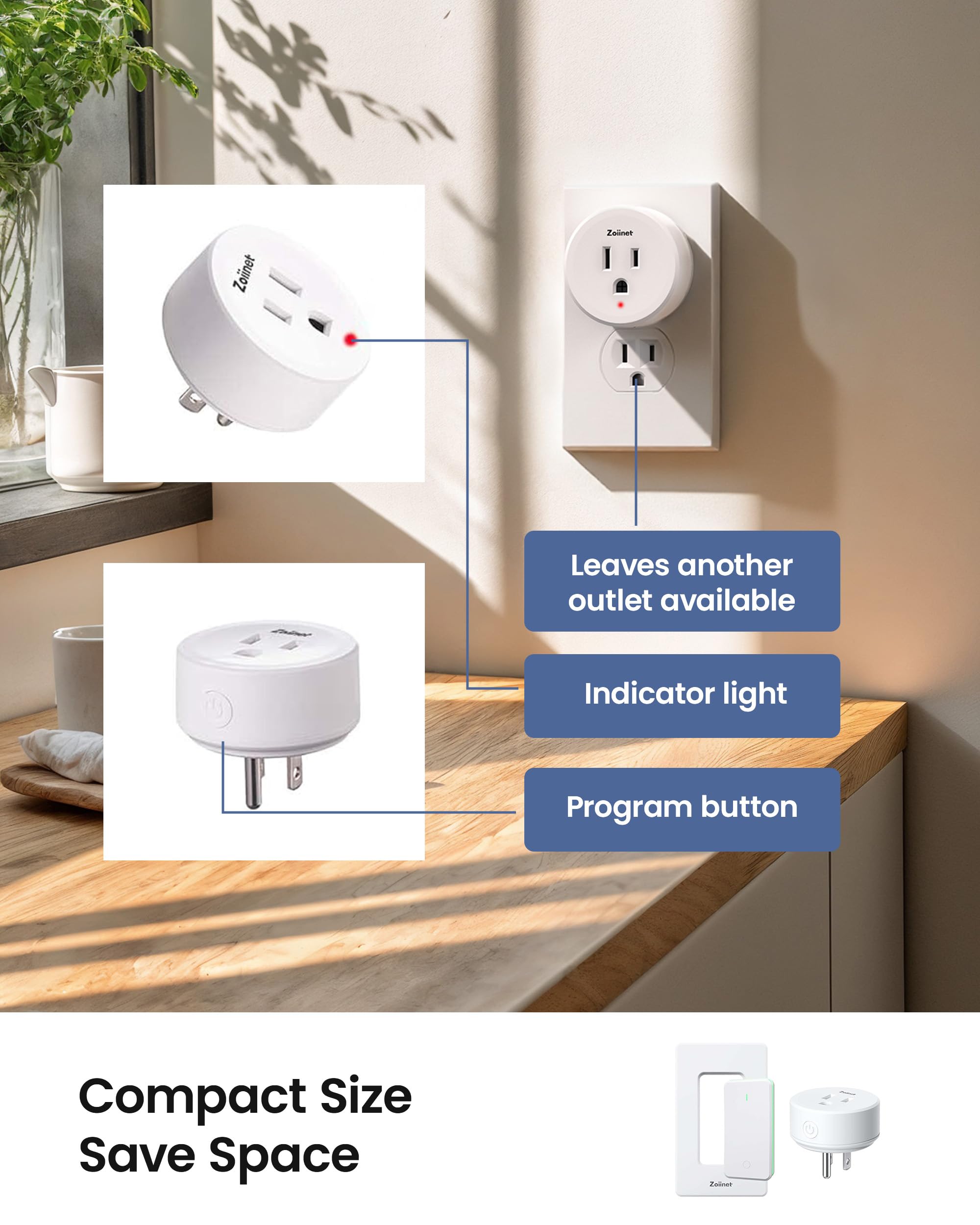 Zoiinet 300ft wireless range powers devices through walls and windows.