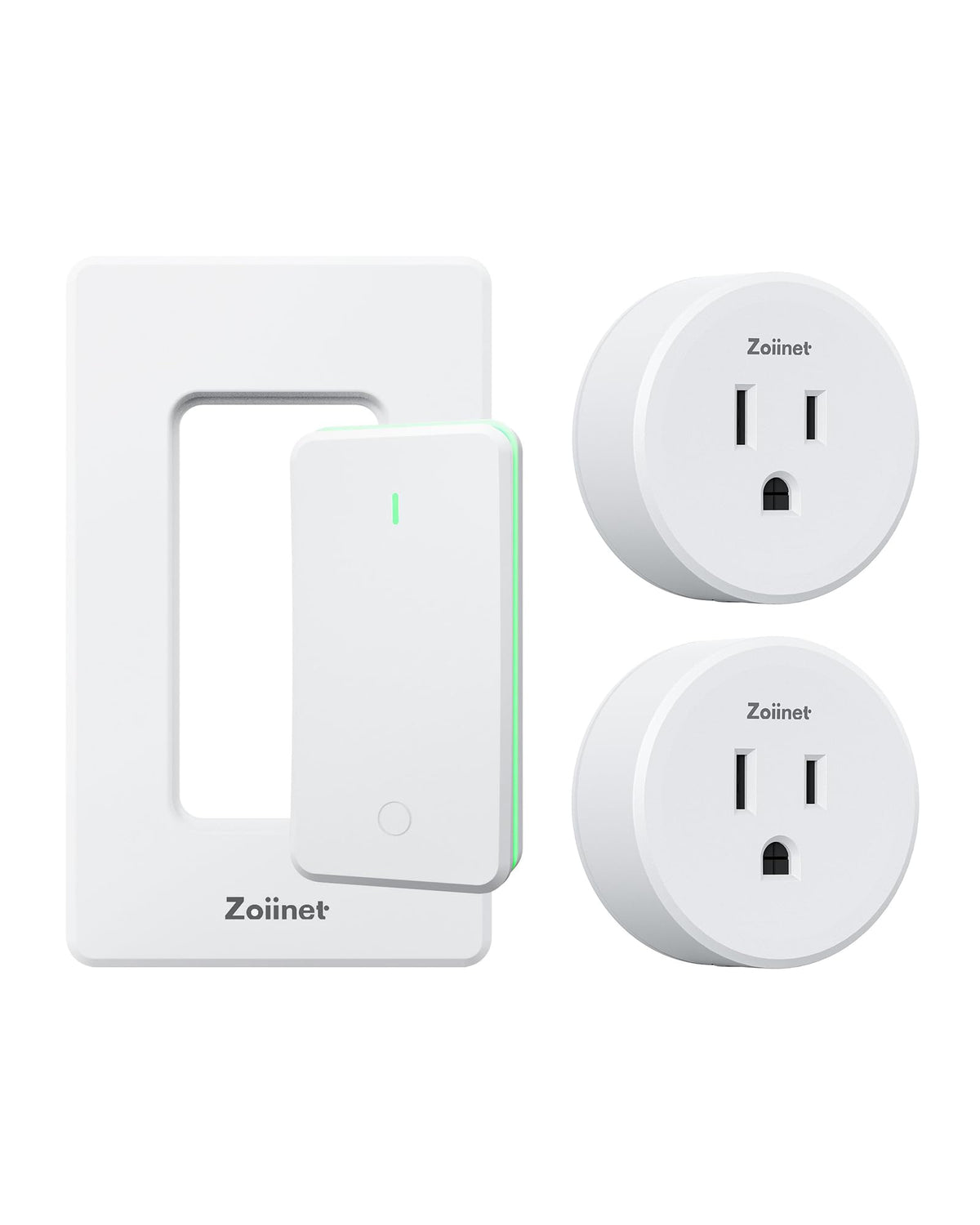 Zoiinet remote-control outlet plug with buckle design for easy one-touch control anywhere.