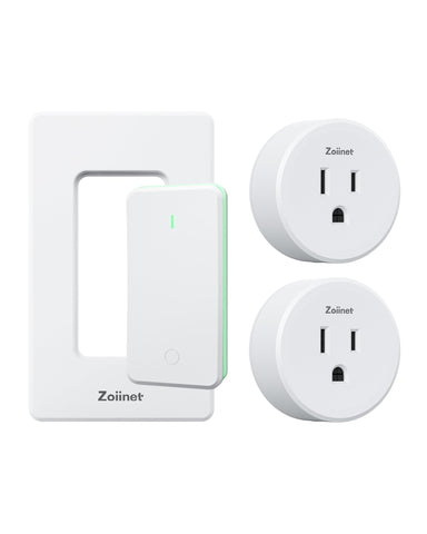 Zoiinet remote-control outlet plug with buckle design for easy one-touch control anywhere.