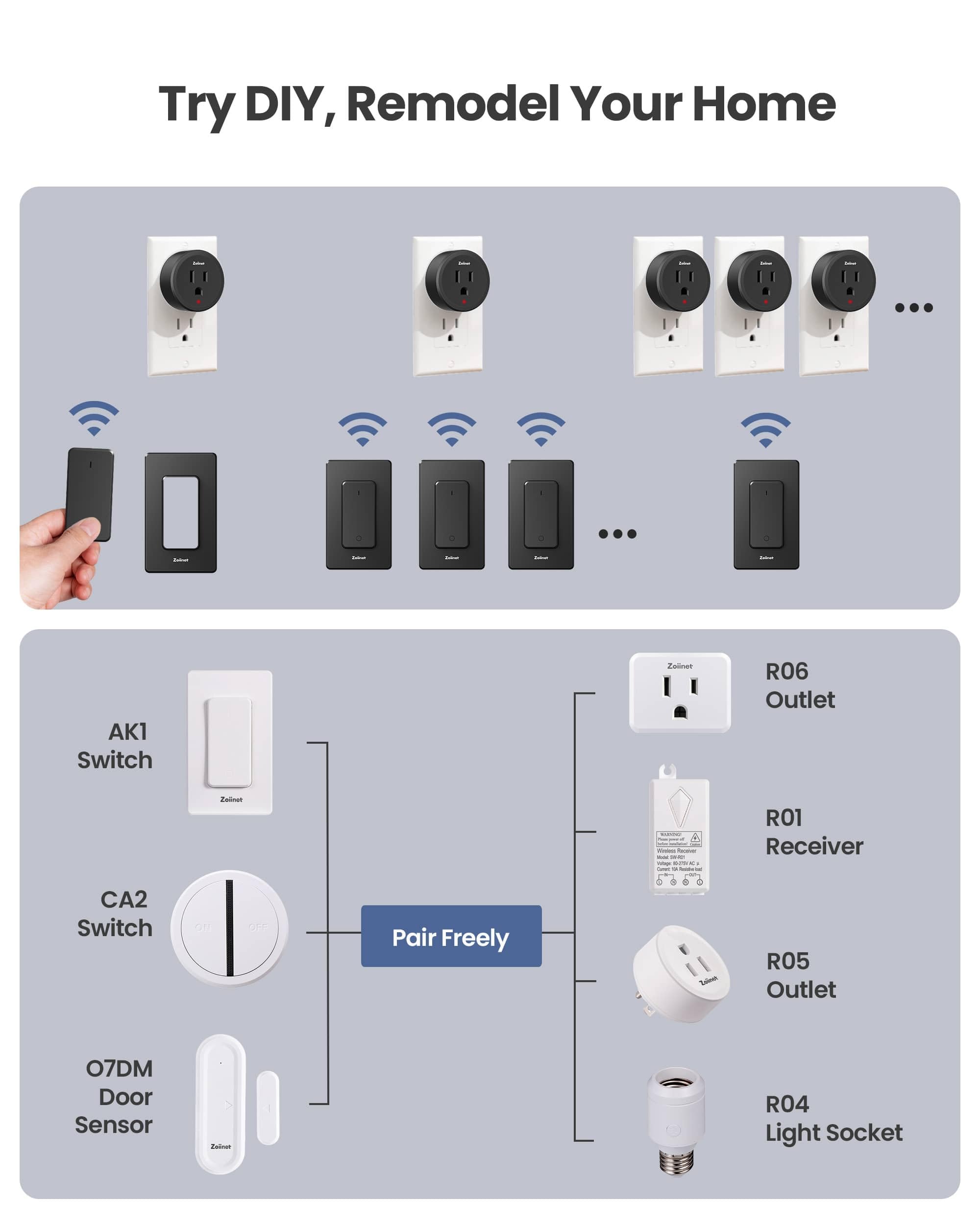 Zoiinet removable wireless light switch offers flexible placement for seniors and busy homes.