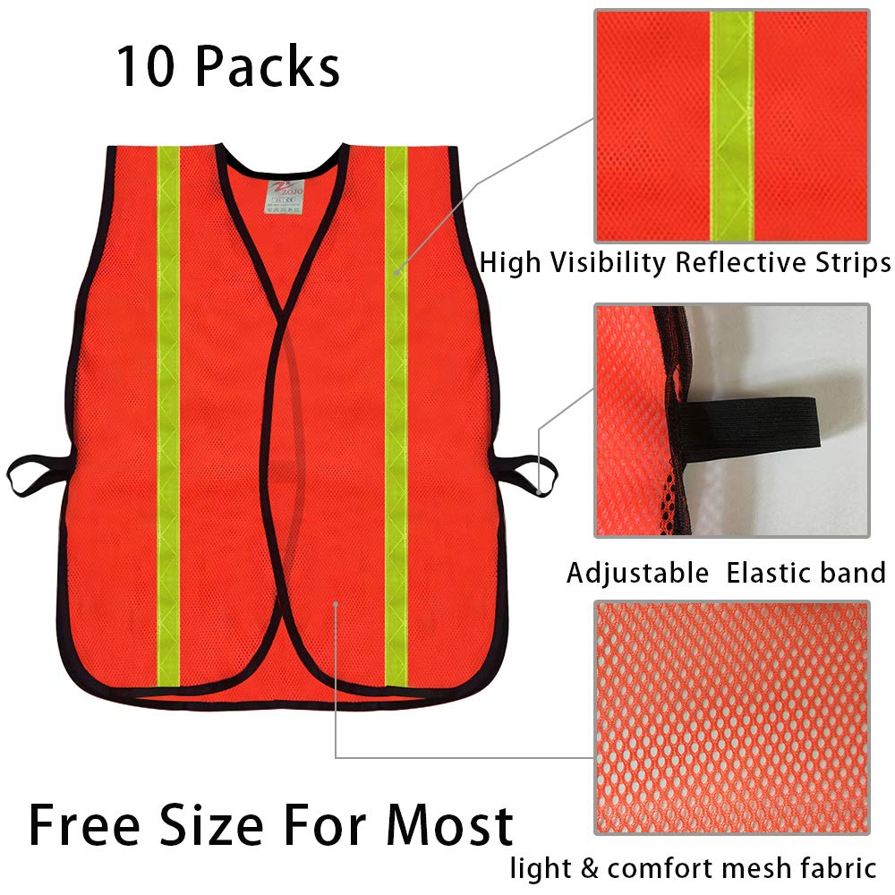 Zojo high-visibility vest mesh fabric closeup shows breathable design for comfort