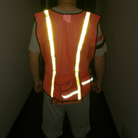 Zojo high-visibility vest worn by cyclist demonstrates practical outdoor use