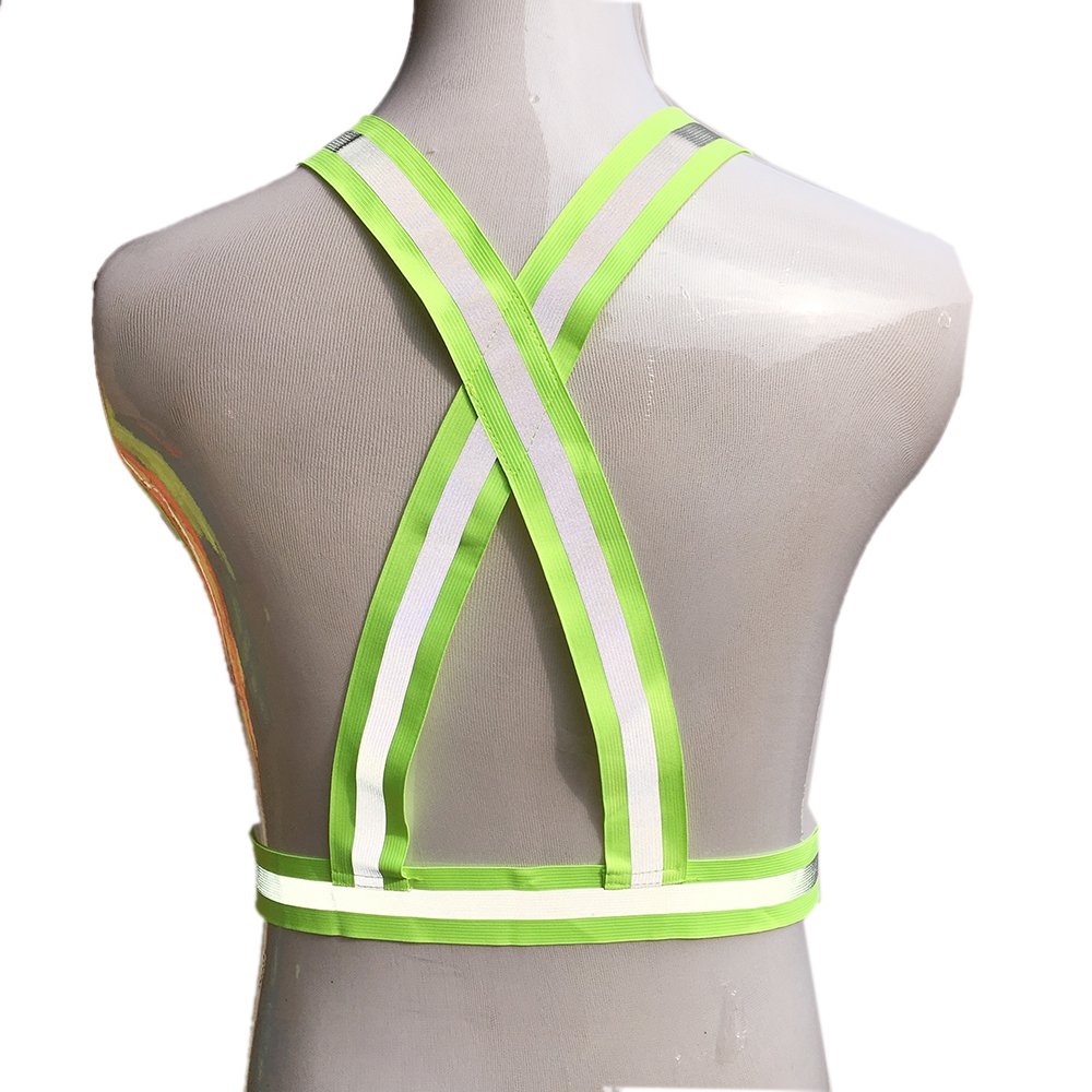 Zojo Reflective Vest adjustable strap demonstrates easy wear.