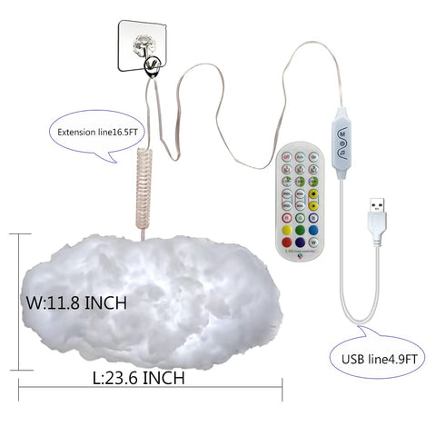 ZOKON ceiling-mounted cloud light creating dreamy backdrop