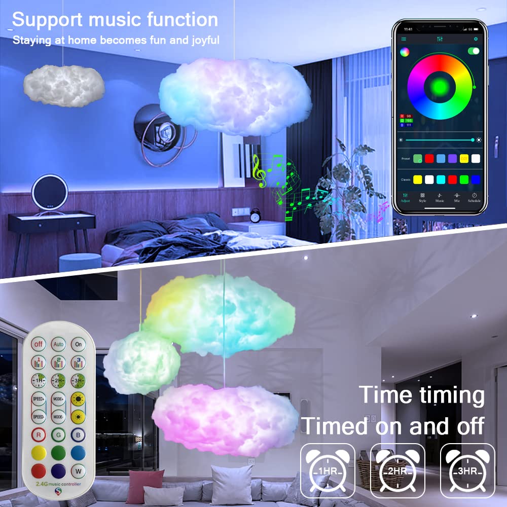 ZOKON music-sync light strip changing colors with music