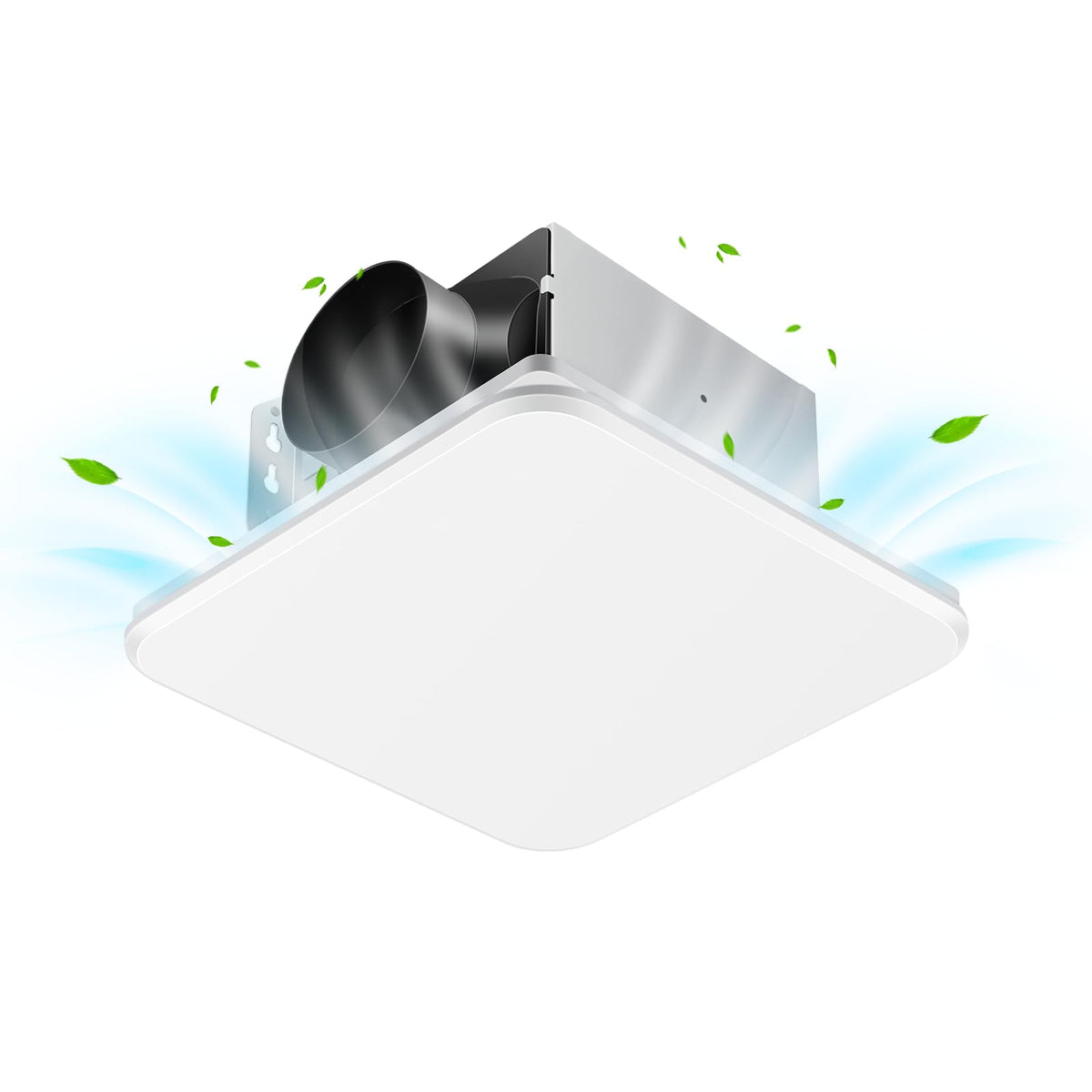 Zomagas 110 CFM bathroom exhaust fan in white for quick moisture removal.