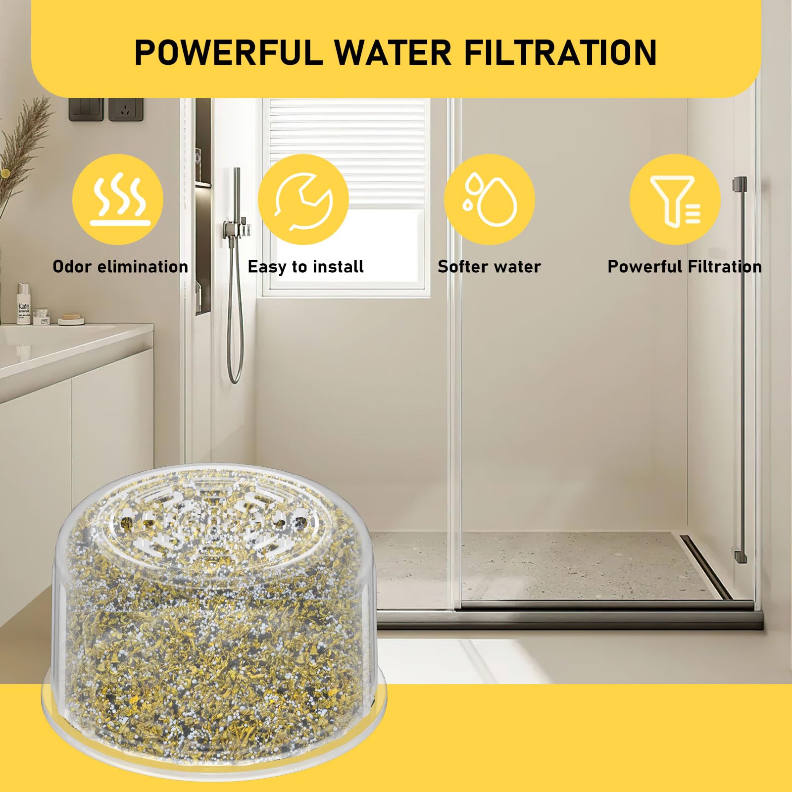 Zomixzo 3-stage filtration system reduces chlorine and heavy metals