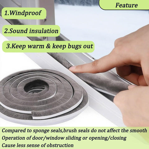 ZOMPAGO brush seal blocks dust and light with dense pile