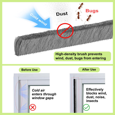 ZOMPAGO sliding door seal applied along a glass door gap for better sealing.