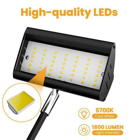 ZoneGrace adjustable stand enables 360-degree rotation and tilt for precise lighting.