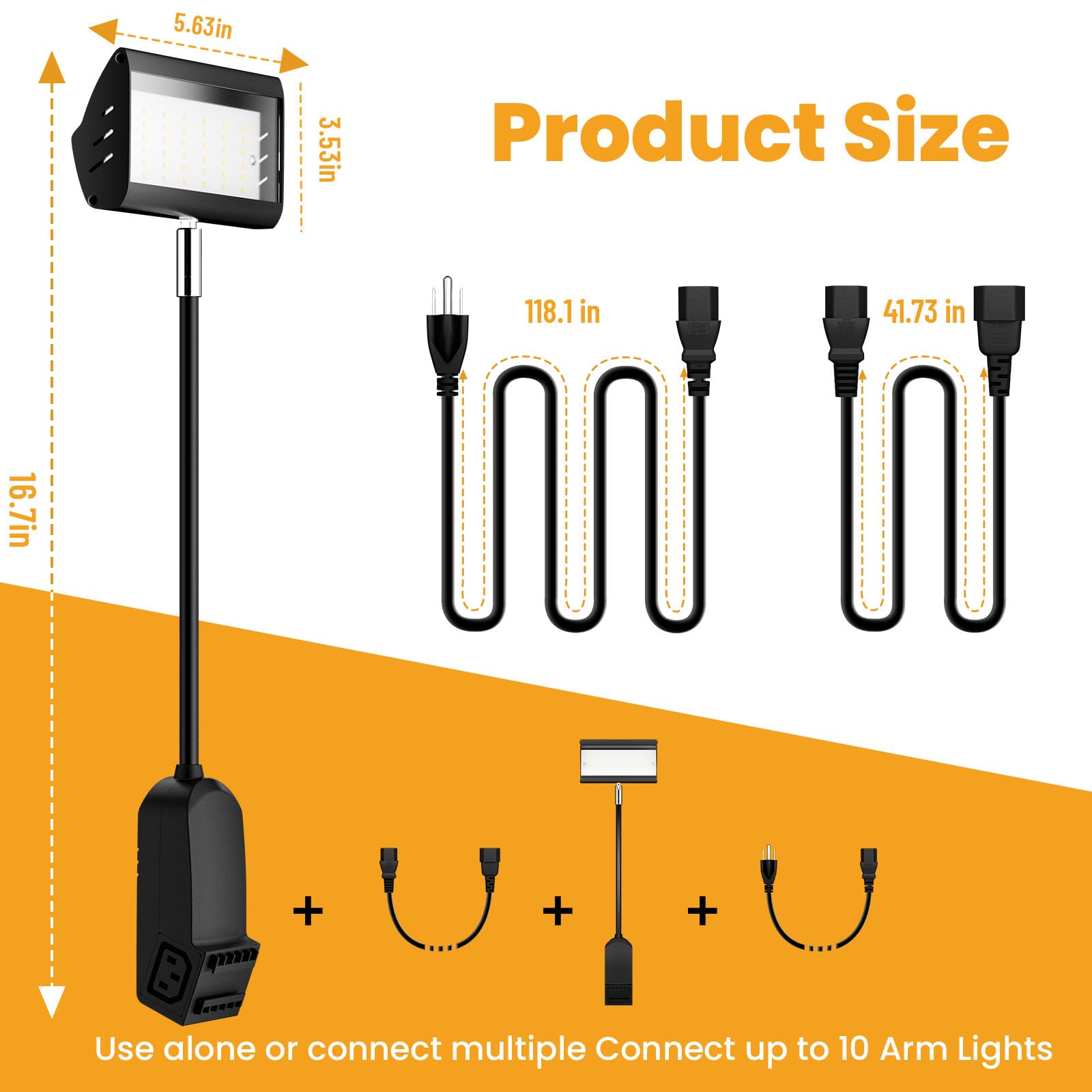 ZoneGrace connectable arm lights demonstrate seamless chaining for expansive displays.