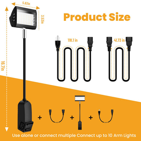 ZoneGrace connectable arm lights demonstrate seamless chaining for expansive displays.