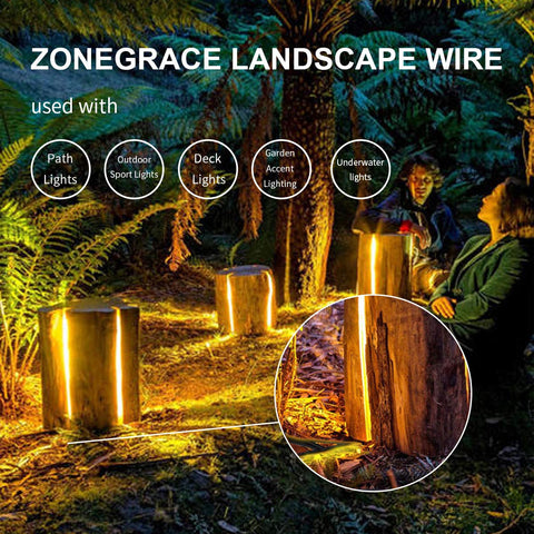 Zonegrace direct burial cable supports in-ground and conduit installations.