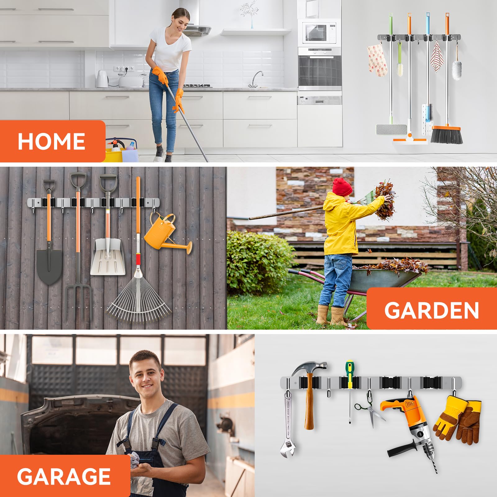 ZONGOOL durable 304 stainless steel keeps tools orderly and accessible