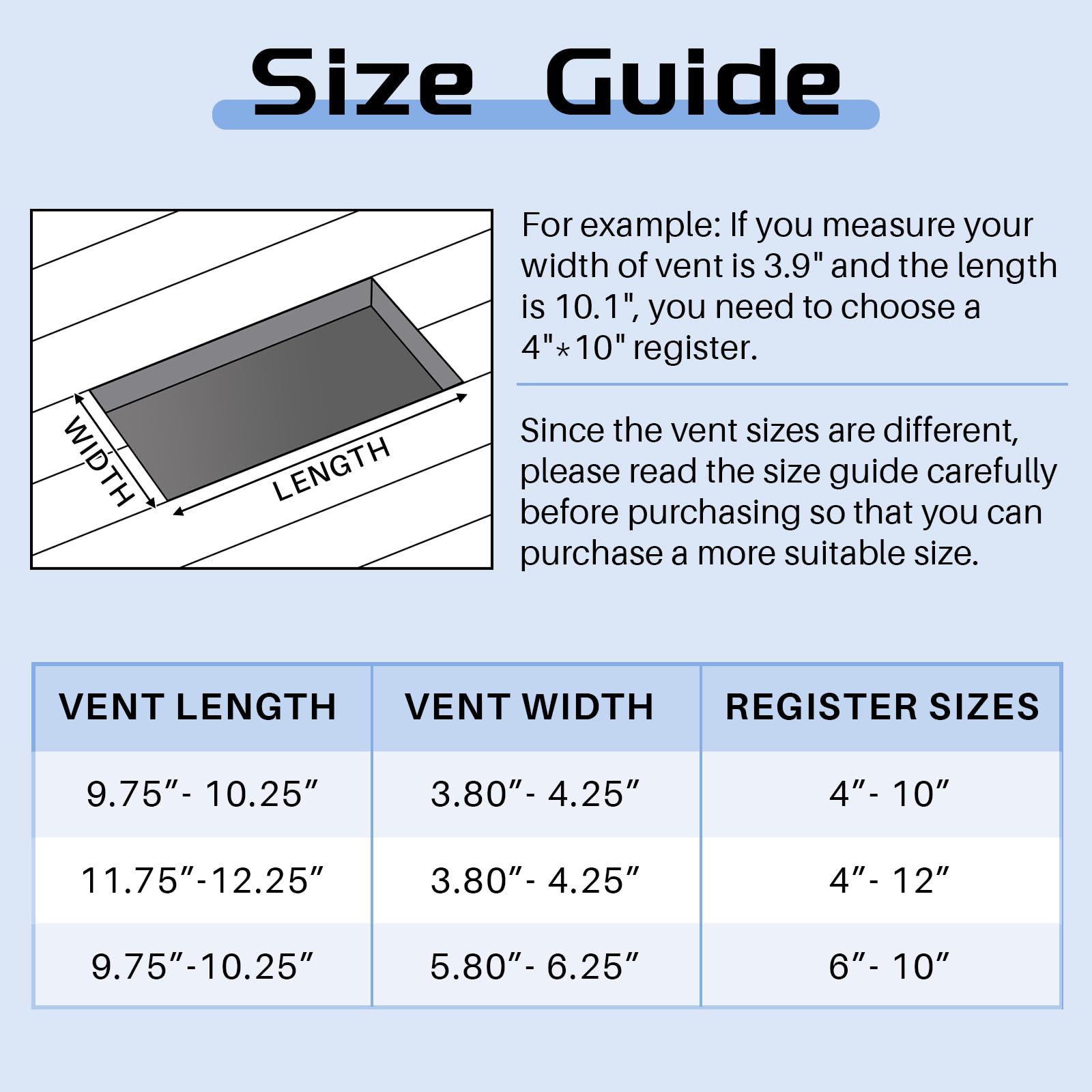 Zonon vent cover sidewall installation with included screws.