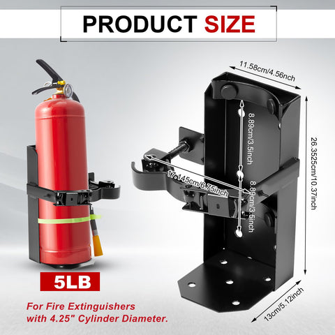 Zonon fire extinguisher holder for home keeps equipment within easy reach in emergencies.