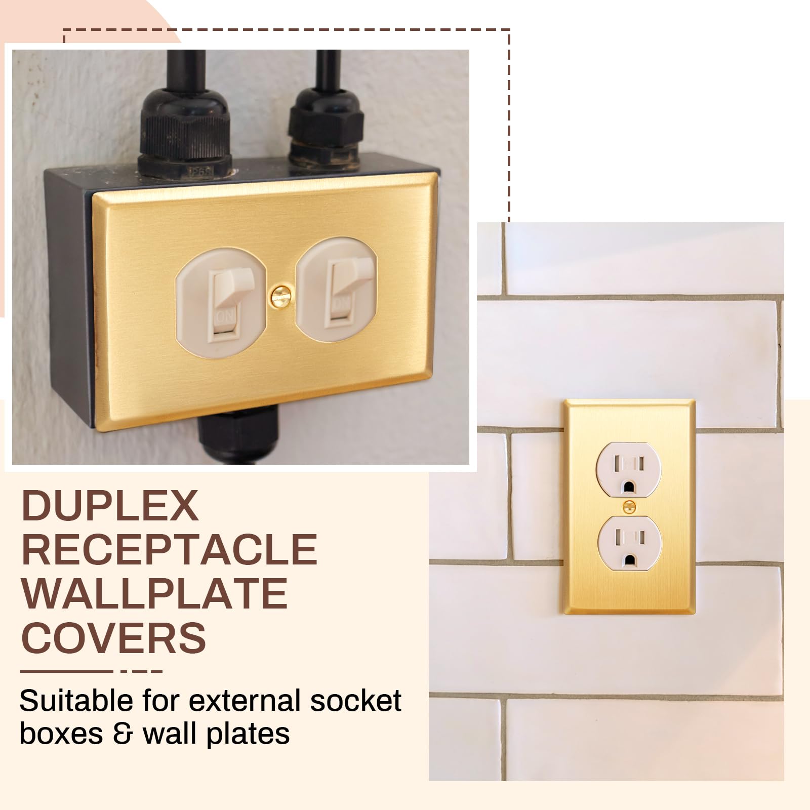 Zonon standard 4.5 x 2.76 inch outlet cover size for most outlets