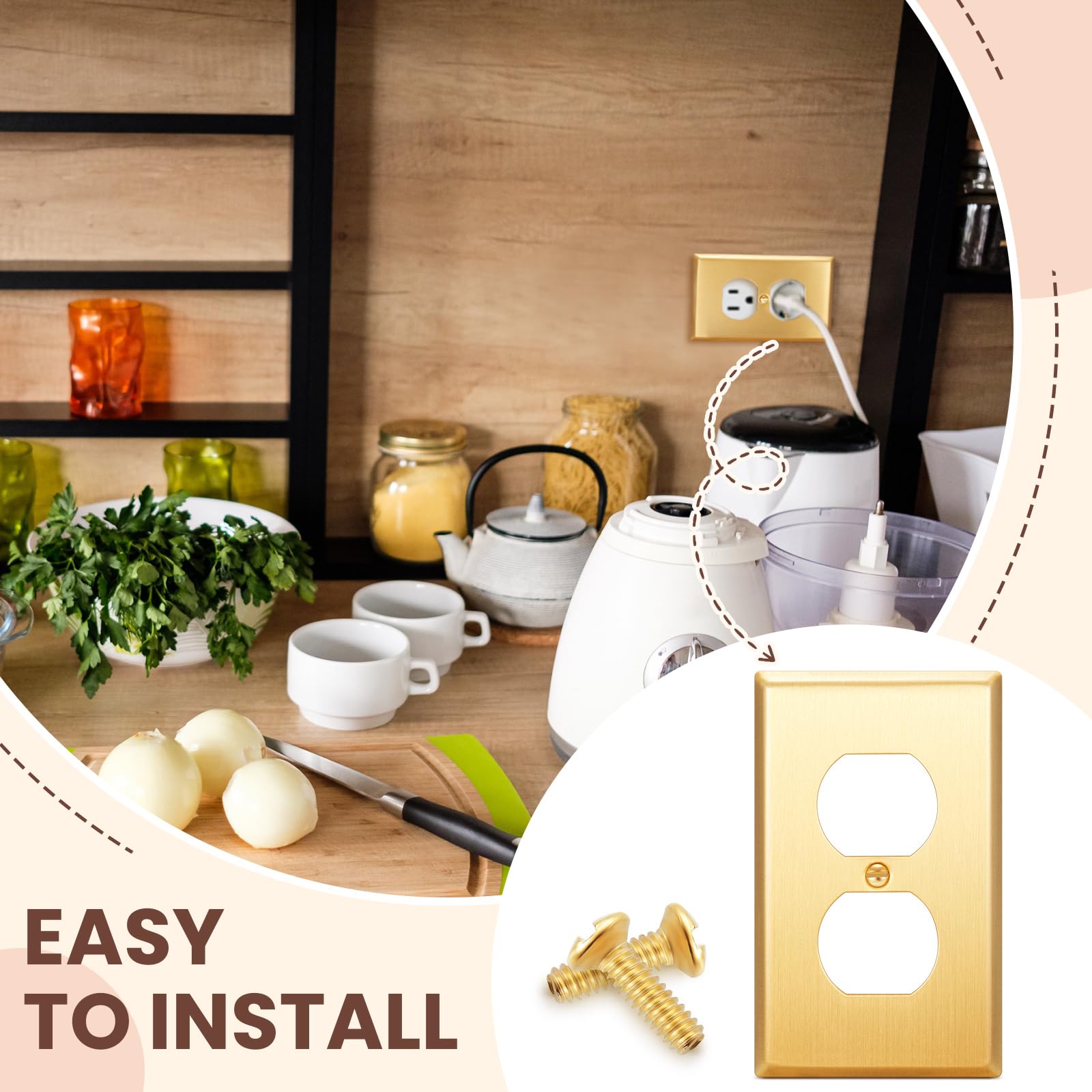 Zonon indoor-use only wall plates replacing old outlets