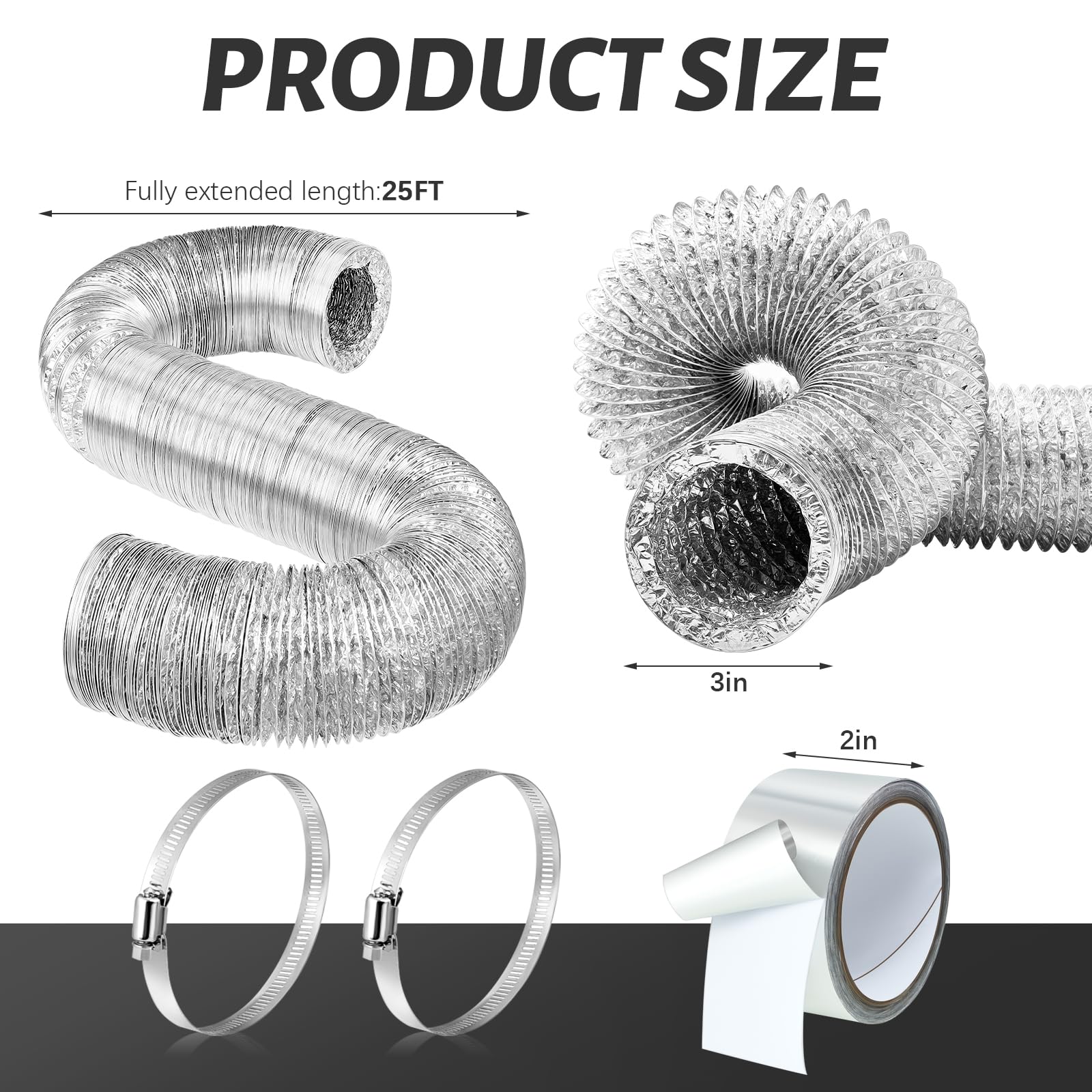 Zonon stainless steel clamps secure connections for a durable seal.