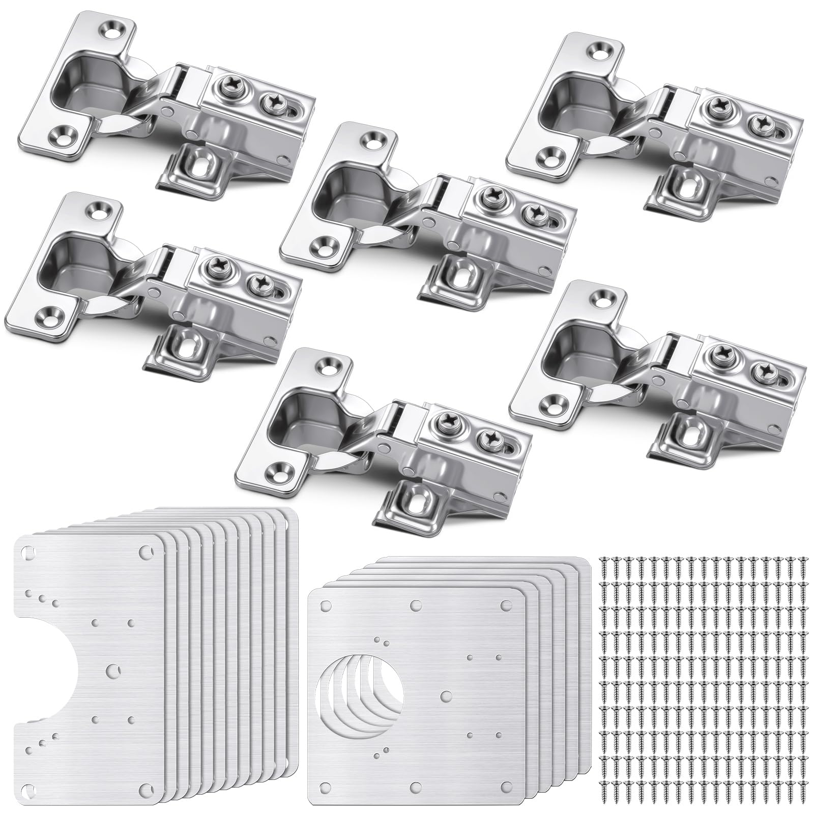 Zonon wide hinge repair plate for large cabinet doors improves stability.