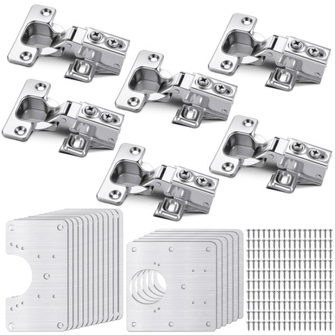 Zonon wide hinge repair plate for large cabinet doors improves stability.