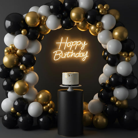 Zontruxe Happy Birthday neon sign 16.5x12 size fits intimate parties.