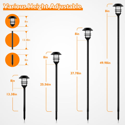 ZOOHAR 51-LED bulbs illuminate garden paths with warm glow