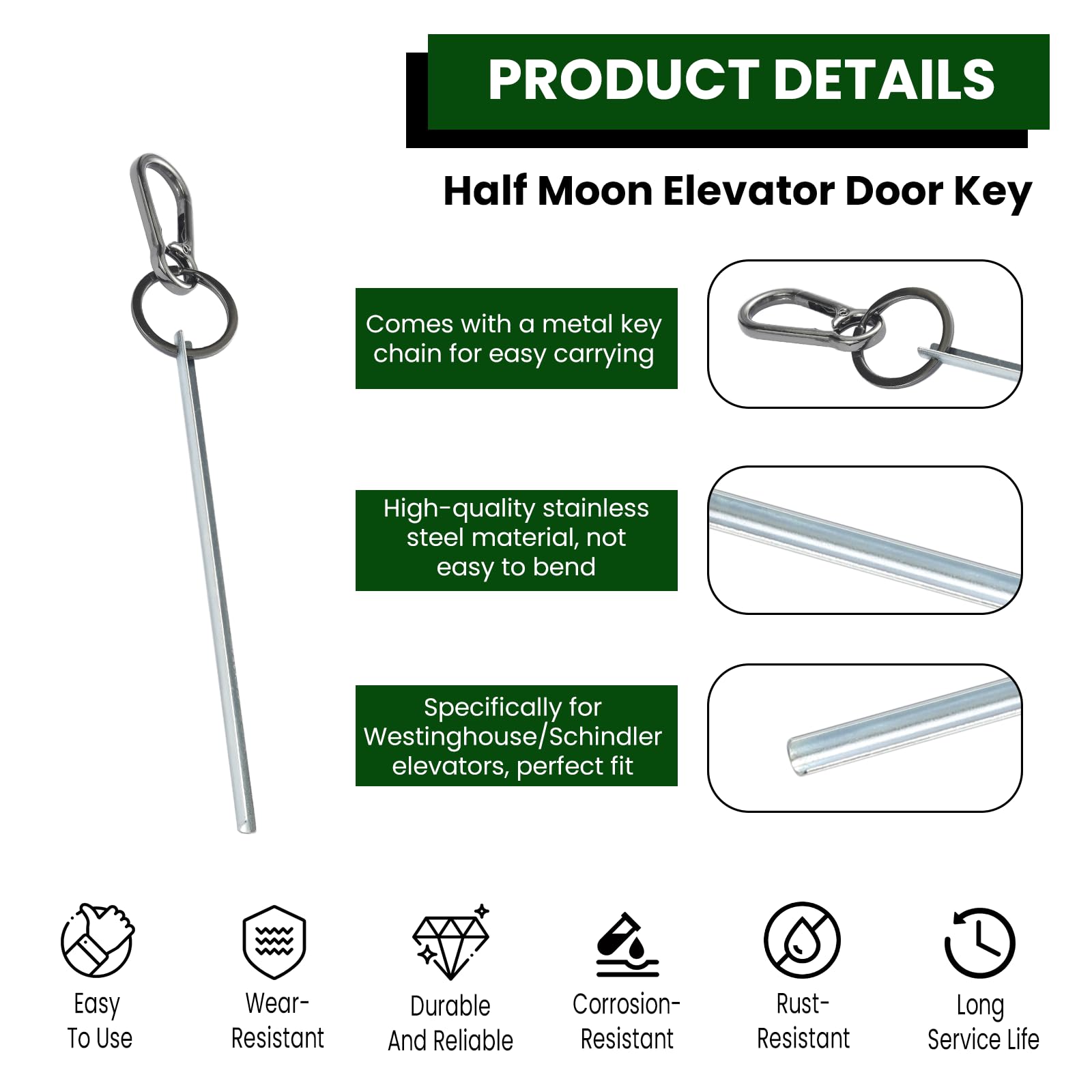 Zookpr half moon key in maintenance scenario for service use