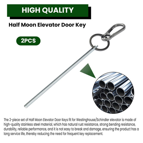 Zookpr two-pack elevator keys ready for maintenance checks and emergencies