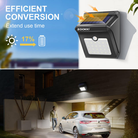ZOOKKI wireless security lights provide bright outdoor coverage without wiring