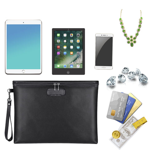 ZOOPIP fireproof bag demonstrates A4-size document compatibility