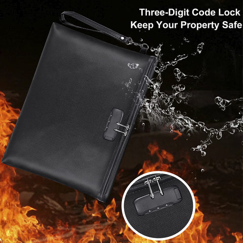 ZOOPIP fireproof bag lock mechanism highlights three-digit code for secure storage
