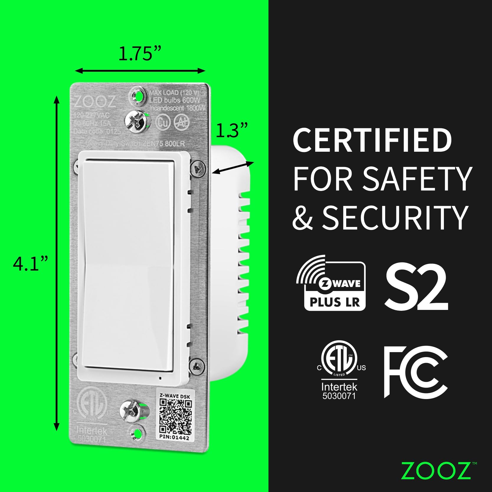 Zooz 800LR in use with hub illustrating voice control readiness.