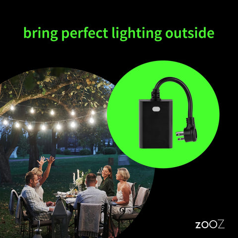 Zooz 800LR IP65 weatherproof housing ideal for patio lights.