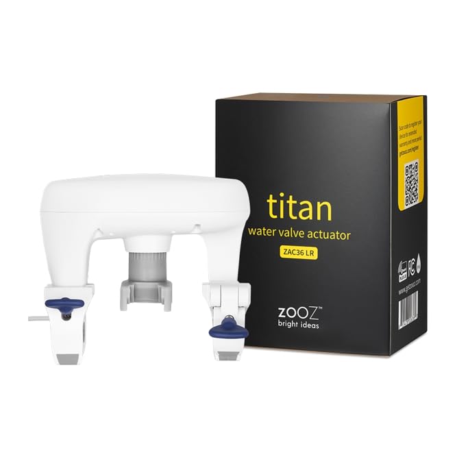Zooz Titan valve actuator mounted on a ball valve for remote control