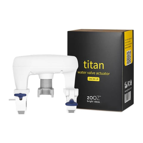Zooz Titan valve actuator mounted on a ball valve for remote control