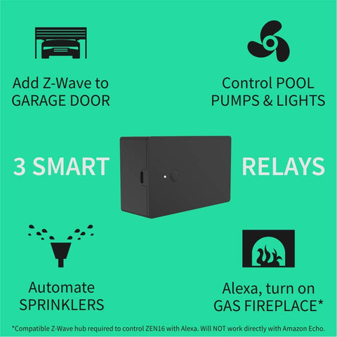 Zooz Zen16 three-relays-multi-output demonstrates independent control for multiple devices.