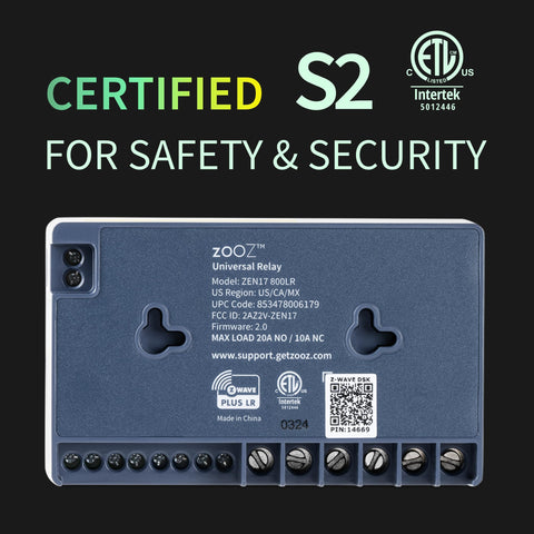 Zooz ZEN17 800LR wiring diagram and 12-24 V supply connection