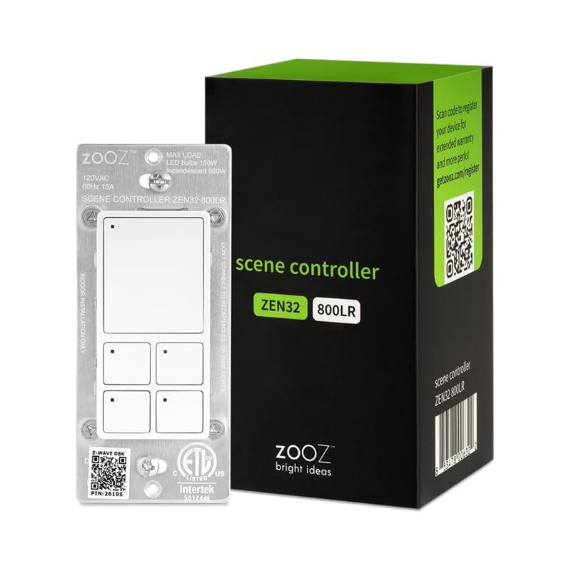 Zooz ZEN32 800LR front view in white with compact depth for shallow boxes