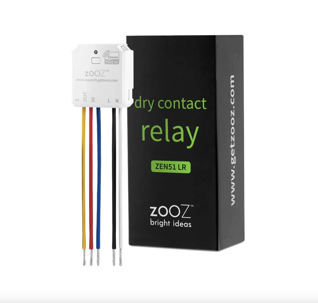 Zooz Zen51 front view shows compact form factor for retrofit installs.