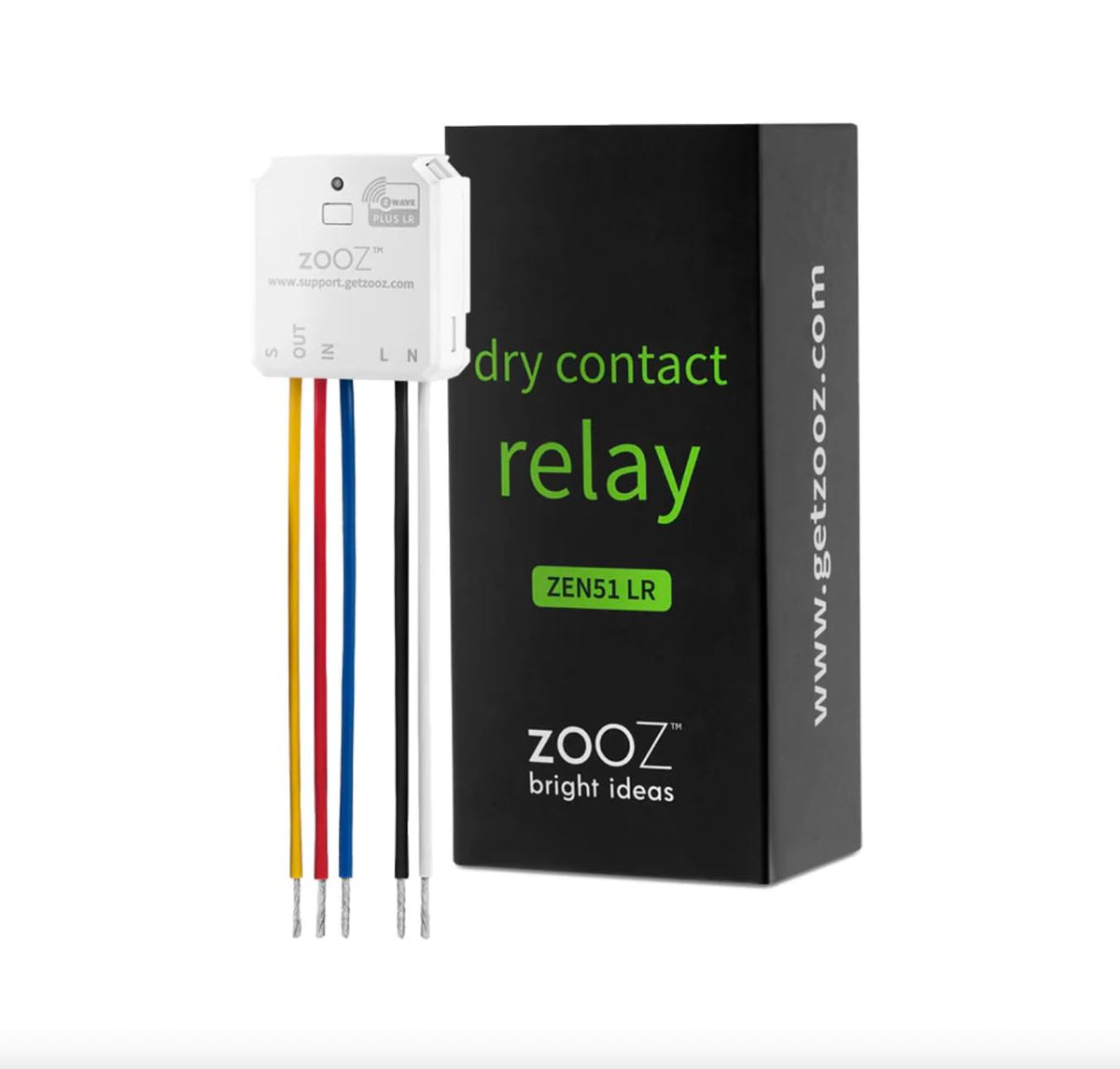 Zooz Zen51 front view shows compact form factor for retrofit installs.