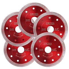 ZORUNNA 4-1/2-inch diamond blade with turbo rim for precise tile cuts.